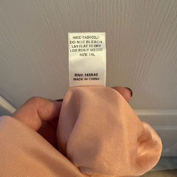 PinkBlush Maternity Blush Pink Lace Overlay Maxi Dress - Picture 5 of 5